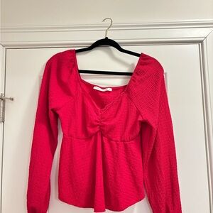Altar’d State Fuchsia Long Sleeve Blouse